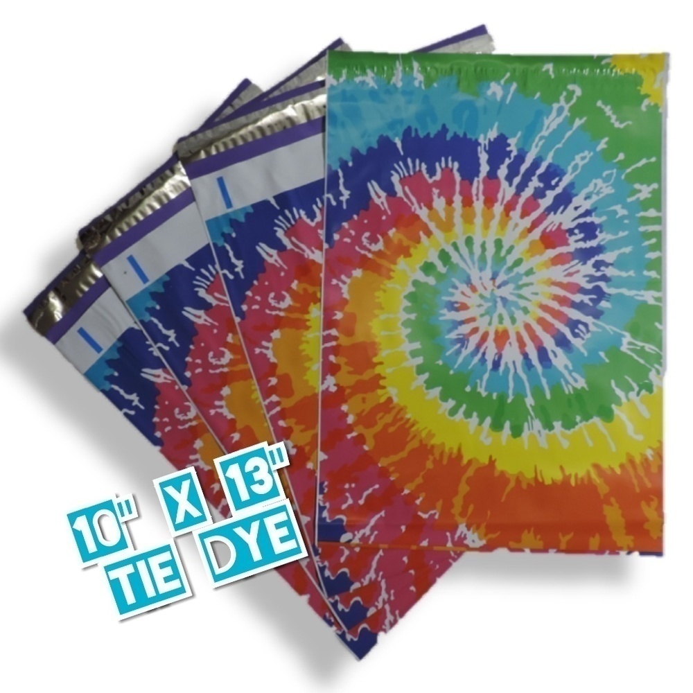 50 Tie Dye Poly Mailers 10"x13"